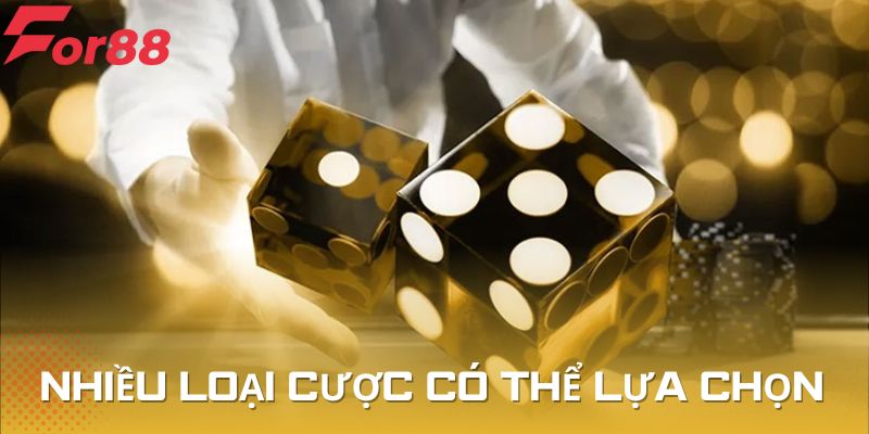Nhiều loại cược có thể lựa chọn trong game